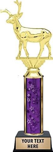 Crown Awards Buck Deer Trophies, Personalized Purple Buck Deer Trophy with Custom Engraving Prime in Saudi Arabia