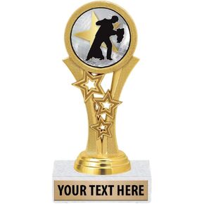 Crown Awards Ballroom Dance Trophies, 5 1/2" Starbeam Dancing Trophy, Engraving Included Prime in Saudi Arabia