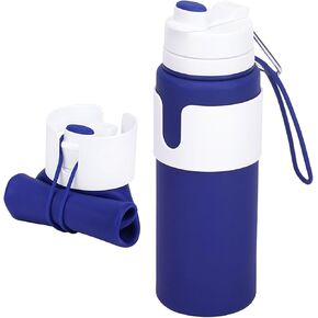 Collapsible Water Bottles for Travel - 26oz BPA-Free Foldable with Carabiner, Lightweight Leak-Proof Design, Portable Reusable Bottle for Hiking, Airplane, Camping (Green) in Kuwait
