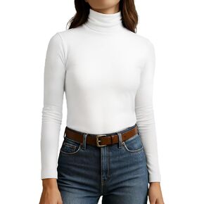 Women's Turtleneck Long Sleeve Shirts Slim Fitted Based Thermal Underwear Lightweight Active Shirt Fall Clothes 2025 in Saudi Arabia
