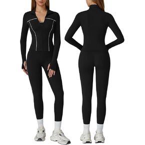 3 قطع النساء تجريب مجموعة الرياضة الصدرية تانك سترة البريدي عالية الخصر طماق عارضة اليوغا الصالة الرياضية الزي مجموعات الملابس الرياضية in Kuwait