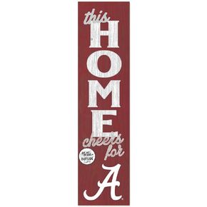 KH Sports Fan Indiana Hoosiers This Home Cheers for Porch Leaner, 11x46 Inches, Hoosiers Outdoor Sign; Display Your Team Spirit with This Indiana Hoosiers Plaque in Kuwait