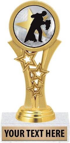 Crown Awards Ballroom Dance Trophies, 5 1/2" Starbeam Dancing Trophy, Engraving Included Prime in Saudi Arabia