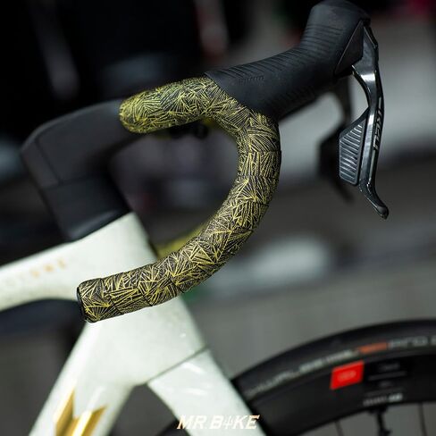 GUEE Attitude Fade Road Bike Handlebar Tape with Shock-Absorbing EVA Foam & Eco-Friendly TPU, Anti-Slip Cycling Bar Tape for Enhanced Grip and a Comfortable Ride (2 Rolls) (Metallic Gold) in Kuwait