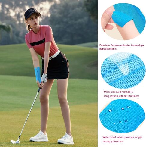 Kinesiology Tape for Wrist Precut, 12pc Waterproof & Breathable Bowling Wrist Tapes, Hypoallergenic Latex-Free Elastic Athletic Tape for Carpal Tunnel, Sports Joints Muscle Support.(Mix) in Saudi Arabia