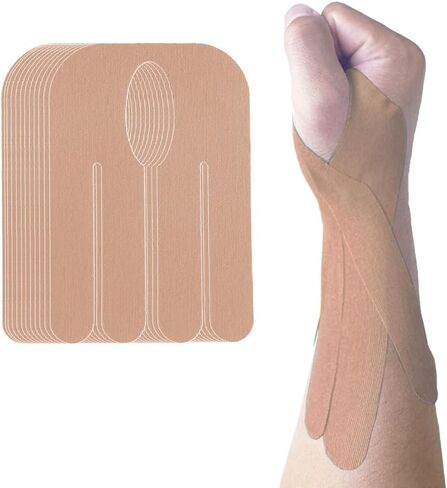 Kinesiology Tape for Wrist Precut, 12pc Waterproof & Breathable Bowling Wrist Tapes, Hypoallergenic Latex-Free Elastic Athletic Tape for Carpal Tunnel, Sports Joints Muscle Support.(Mix) in Saudi Arabia