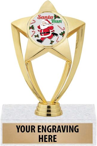 كأس سانتا رن من كراون - جوائز جولد ستار هوليداي رن لعيد الميلاد مقاس 6 بوصات in Saudi Arabia