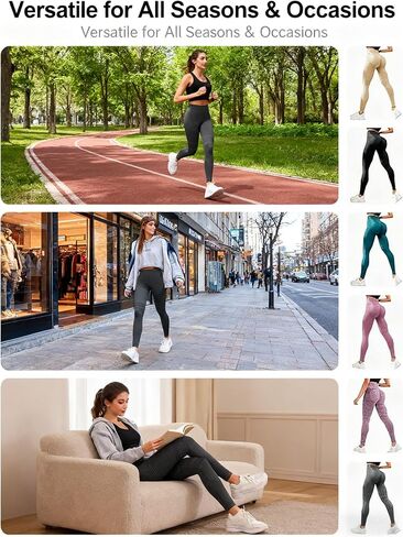Resistance Band Leggings, High Waisted Butt Lifting Tummy Control Yoga & Gym Workout Pants in Saudi Arabia