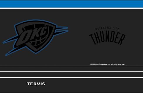 Tervis Traveler NBA Oklahoma City Thunder - Night Game Triple Walled Insulated Tumbler Travel Cup Keeps Drinks Cold & Hot, 30oz with Straw Lid, Stainless Steel in Saudi Arabia
