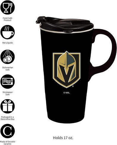 Team Sports America Boxed Travel Latte Cup, Vegas Golden Knights in Saudi Arabia