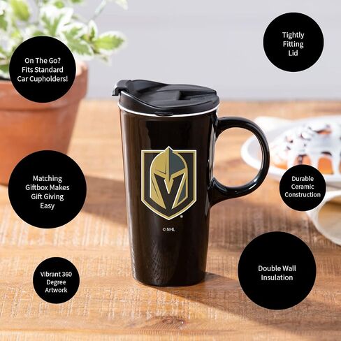 Team Sports America Boxed Travel Latte Cup, Vegas Golden Knights in Saudi Arabia