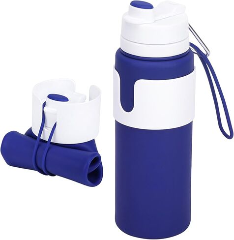 زجاجات مياه قابلة للطي للسفر - 26oz خالية من مادة BPA قابلة للطي مع حلقة تسلق، تصميم خفيف الوزن مانع للتسرب، زجاجة محمولة قابلة لإعادة الاستخدام للمشي لمسافات طويلة والطائرة والتخييم (أخضر) in Kuwait