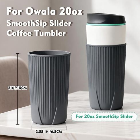 YQL 2-Pack Silicone Water Bottle Boot for Owala 20oz SmoothSip Slider Tumbler – Half-Wrap Protective Cup Sleeve, Anti-Slip Silicone Base for Travel Mug, Reusable & Dishwasher Safe (Blue) in Saudi Arabia