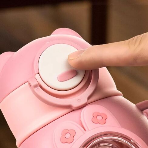 1 Pcs Pack Water Bottle with Straw, Leak-proof Portable Water Cup, 660ml Capacity, Pink 22.3 OZ in Saudi Arabia