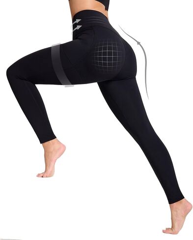 Butt Lifting Pads Leggings for Women with a Sculpting Hip Enhancer | 3-in-1 Tummy Control Shapewear with Pockets in Kuwait