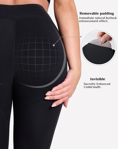 Butt Lifting Pads Leggings for Women with a Sculpting Hip Enhancer | 3-in-1 Tummy Control Shapewear with Pockets in Kuwait