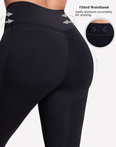 Butt Lifting Pads Leggings for Women with a Sculpting Hip Enhancer | 3-in-1 Tummy Control Shapewear with Pockets in Kuwait