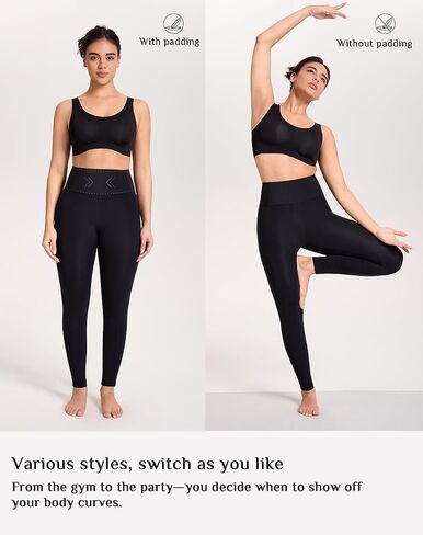 Butt Lifting Pads Leggings for Women with a Sculpting Hip Enhancer | 3-in-1 Tummy Control Shapewear with Pockets in Kuwait