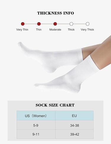 Duufin 15 Pairs Women's Crew Socks Mid Calf Lightweight Casual Athletic Gym Workout Ladies Plain Crew Socks for Women in Saudi Arabia