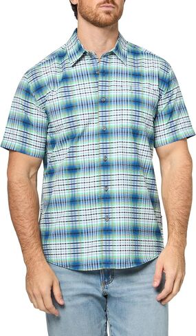 قميص Eddie Bauer الرجالي Pack It Seersucker بأكمام قصيرة in Kuwait
