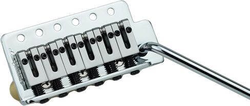 Guyker Guitar Tremolo Bridge with Brass Roller Saddle String Space 10.5mm & Brass Block & Spring and Claw, Pop-In Vibrato Bar, Complete Install Kit for Start ST Electric Guitar(GG-1001, Chrome) in Kuwait