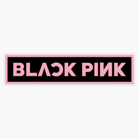 Black Pink Logo Bumper Sticker Vinyl Decal 5" in Saudi Arabia
