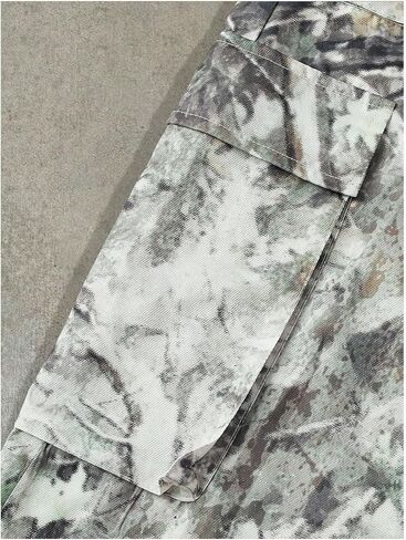 GORGLITTER الرجال السراويل الفضفاضة المموهة Y2K واسعة الساق Sweatpants الرباط الخصر العمل البضائع السراويل مقطر الشارع الشهير ركض in Saudi Arabia
