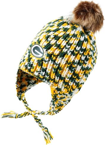 FOCO NFL Colorblend Knit Pom Beanie - قبعة شتوية دافئة وناعمة وقابلة للتمدد مع شعار الفريق - ملابس الفريق المرخصة رسميًا in Saudi Arabia