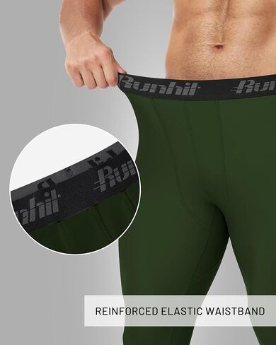 Runhit Men's BJJ Rash Guard Jiu Jitsu Compression Spats Pants No Gi MMA Leggings Martial Arts Sports Tights Base Layer in Saudi Arabia
