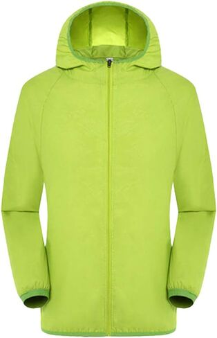 JiXiang Mens Rain Coat Lightweight Packable Hiking Outdoor Hooded Rain Jackets Zip Up Athletic Waterproof Windbreaker Jackets in Saudi Arabia