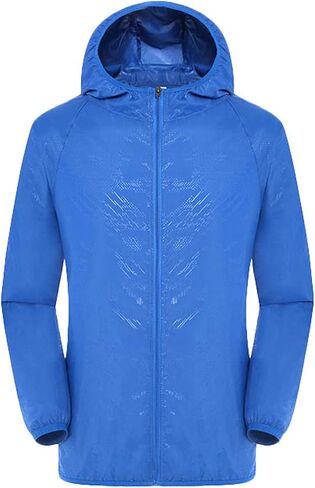 JiXiang Mens Rain Coat Lightweight Packable Hiking Outdoor Hooded Rain Jackets Zip Up Athletic Waterproof Windbreaker Jackets in Saudi Arabia