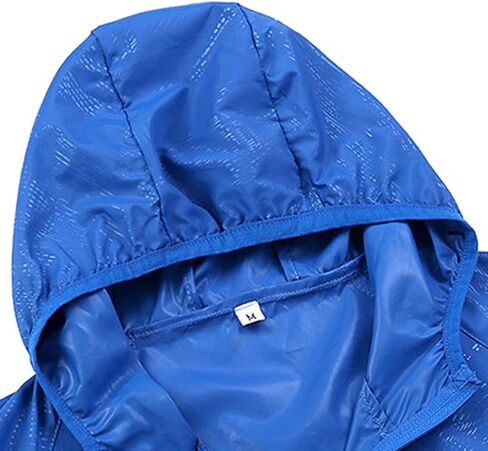 JiXiang Mens Rain Coat Lightweight Packable Hiking Outdoor Hooded Rain Jackets Zip Up Athletic Waterproof Windbreaker Jackets in Saudi Arabia