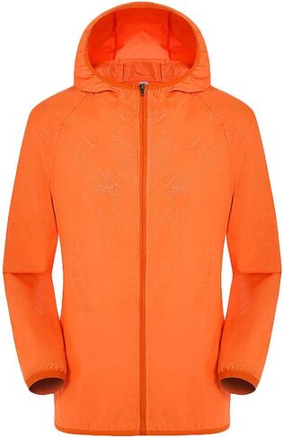 JiXiang Mens Rain Coat Lightweight Packable Hiking Outdoor Hooded Rain Jackets Zip Up Athletic Waterproof Windbreaker Jackets in Saudi Arabia