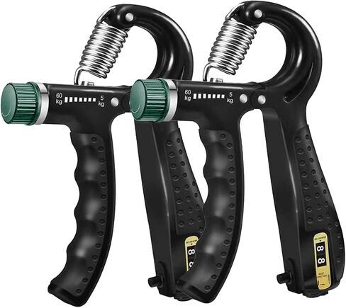 Grip Strength Trainer, 2 Pack Countable Adjustable Resistance 10-132 Lbs Hand Grip Strengthener Hand Exerciser for Injury Cover, Forearm Strengthener for Muscle Building in Saudi Arabia