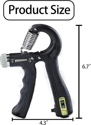 Grip Strength Trainer, 2 Pack Countable Adjustable Resistance 10-132 Lbs Hand Grip Strengthener Hand Exerciser for Injury Cover, Forearm Strengthener for Muscle Building in Saudi Arabia