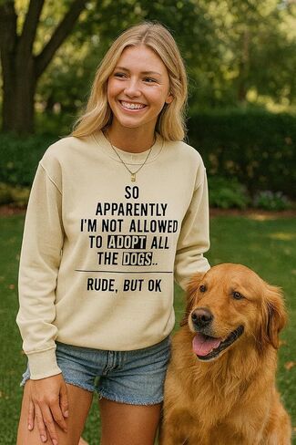 سترة نسائية من Dog Mom هدية لمحبي الكلاب المضحكة، لذلك يبدو أنه لا يُسمح لي بتبني جميع الكلاب بلوفر بأكمام طويلة in Saudi Arabia