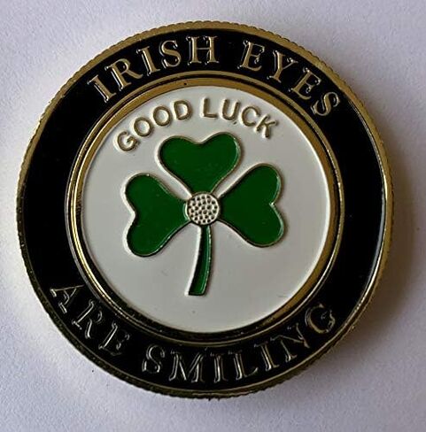 New Irish Lucky Clover Oversized Pocket Coin with Removable Golf Ball Marker in Saudi Arabia