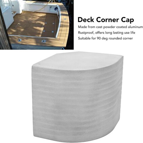 Heavy Duty Aluminum Deck Corner Cap for Pontoon Boat Rounded Corner 90 Deg 3-9/16in to 3-5/8in Top 4-1/16in to 4-3/16in in Saudi Arabia