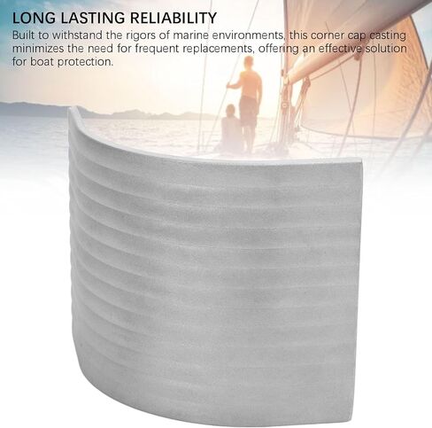 Heavy Duty Aluminum Deck Corner Cap for Pontoon Boat Rounded Corner 90 Deg 3-9/16in to 3-5/8in Top 4-1/16in to 4-3/16in in Saudi Arabia