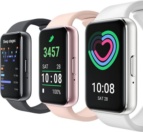 SAMSUNG Galaxy FIT 3 [2025, 40MM] 1.6" AMOLED Display | IP68 Water Resistant | 14 Days Battery Life | 100+ Watchfaces | 100+ Exercise Modes | International Model (Fast Charger Bundle, Black) in Saudi Arabia