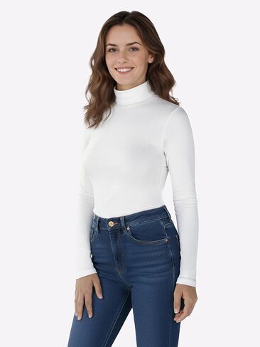 Women's Turtleneck Long Sleeve Shirts Slim Fitted Based Thermal Underwear Lightweight Active Shirt Fall Clothes 2025 in Saudi Arabia