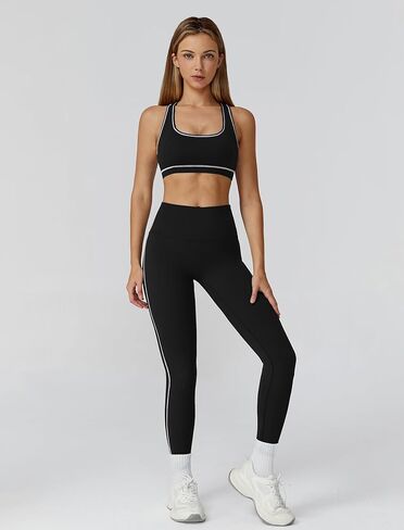 3 قطع النساء تجريب مجموعة الرياضة الصدرية تانك سترة البريدي عالية الخصر طماق عارضة اليوغا الصالة الرياضية الزي مجموعات الملابس الرياضية in Kuwait