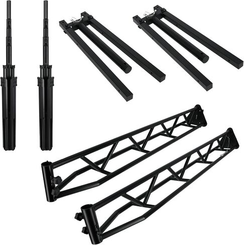 Rockville RLT8 300lb DJ Lighting Truss System, Flat-Base Stability, Foldable T-Bars, Modular Design, Perfect for Mobile DJs and Event Pros in Saudi Arabia