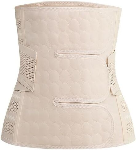 Postpartum belly band-Adjustable breathable waist support,slims & shapes abdomen,Pink/Beige in Saudi Arabia