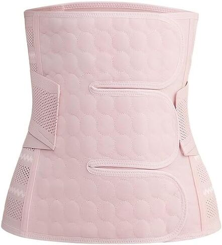 Postpartum belly band-Adjustable breathable waist support,slims & shapes abdomen,Pink/Beige in Saudi Arabia