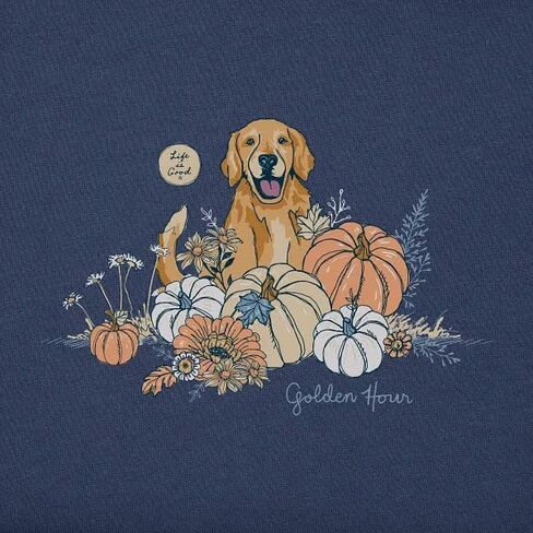 Life is Good Women's Golden Hour Long Sleeve Crusher-LITE Hooded Tee, Darkest Blue in Saudi Arabia