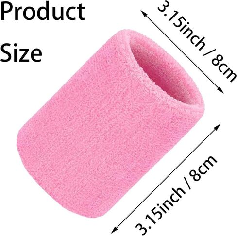 4 Piece Wrist Arm Sweatbands Tennis Wrist Bands Absorbent Sweatbands for Men and Women Football Basketball Running Athletic Sports and Working Out in Saudi Arabia