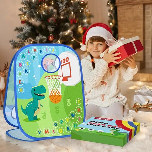 Dinosaur Cornhole Games Set for Kids, 6-in-1 Bean Bag Toss Game,Basketball Dart Board, Sports Play and Learn Eduational Toys for Toddler, Indoor Outdoor Games Toys Gifts for Kids Age 3 4 5 6 7 8 in Saudi Arabia