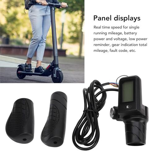 Electric Throttle Grip Set, 805 LCD Display, Electric Scooter Half Throttle Grip with LCD Panel for 22.5mm Handlebars in Saudi Arabia