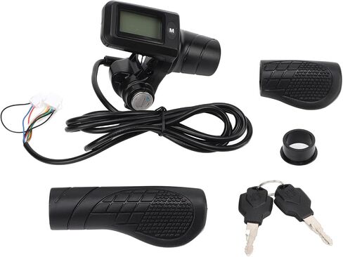 Electric Throttle Grip Set, 805 LCD Display, Electric Scooter Half Throttle Grip with LCD Panel for 22.5mm Handlebars in Saudi Arabia